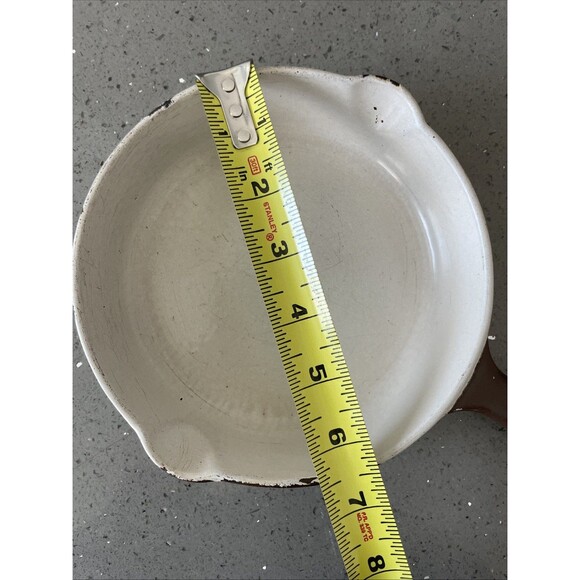 Vintage Le Creuset Made in France #16 Brown Cast Iron 6 1/2 Skillet Fry Pan READ - Picture 8 of 8